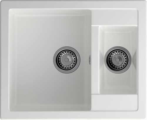 Кухонная мойка Granfest Quadro Q-610K иней 61х50 цвет белый поверхность матовая