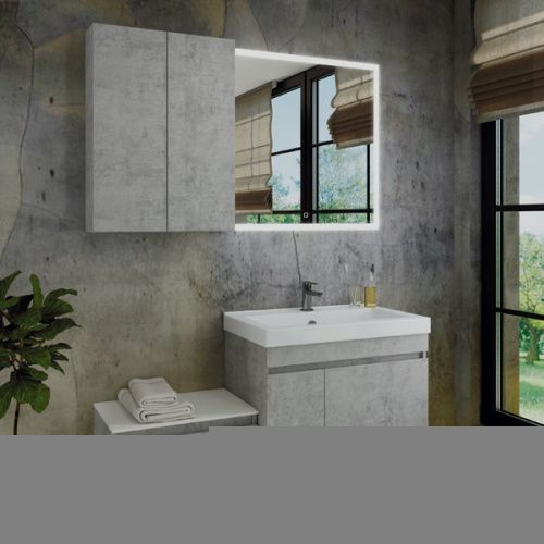 Тумба с раковиной Comforty Осло 00-00000836CF 80х45х63 подвесная цвет бетон светлый