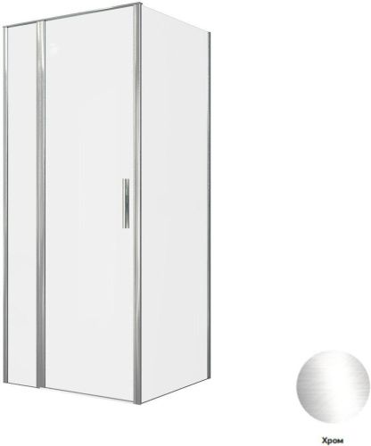Душевой уголок Allen Brau Priority 3.31025.00 + 3.31040.00 90х80 стекло прозрачное профиль хром глянцевый без поддона