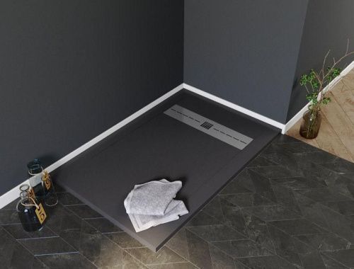 Душевой поддон Aquanet Delight 00258899 140х90 искусственный камень черный без каркаса