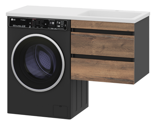 Тумба под раковину Misty Коломбо П-Кол06060-011П2Я 56х47х51 подвесная цвет серый/коричневый