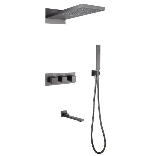 Душевая система ABBER AF8253NG встраиваемая в стену с термостатом