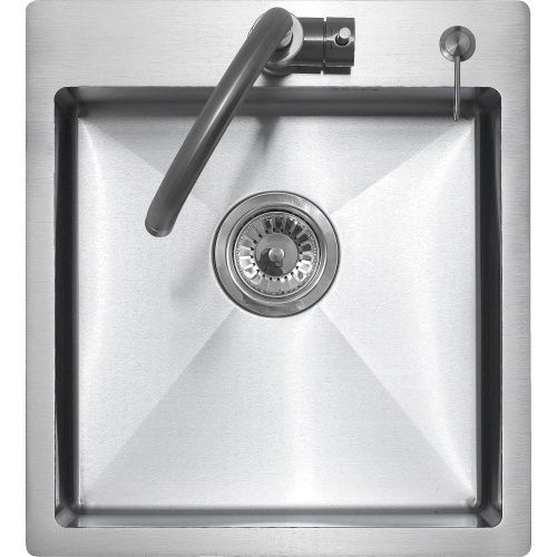 Кухонная мойка Melana ProfLine MLN-R44485H+дозатор 44х49 цвет сатин поверхность матовая