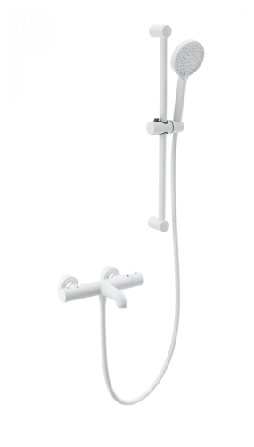 Душевой гарнитур со смесителем Wonzon & Woghand WW-C2006-A-MW настенный белый