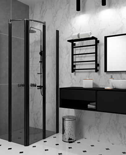 Полотенцесушитель Indigo Forma LEF60-50BRRt 53х60 электрический черный муар