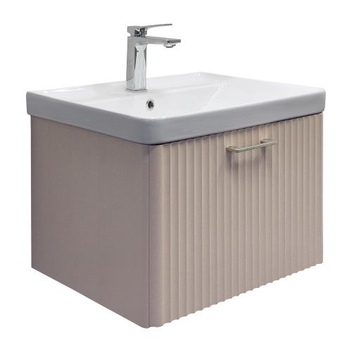 Тумба с раковиной Comforty Ангара 00-00021034CF 61х47х46 подвесная цвет дуб латте