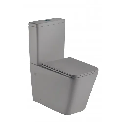 Унитаз напольный с бачком WeltWasser WW SK WW GELBACH 011 ST MT-GR (10000012209) серый матовый с сиденьем микролифт безободковый смыв торнадо