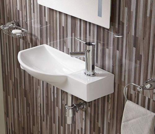 Раковина из санфаянса CeramaLux 7947CL 51х25 подвесная цвет белый 1 отверстие под смеситель