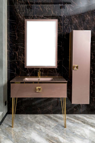 Консоль под раковину Armadi Art Lucido 770-080-PU 84х55х30 подвесная цвет фиолетовый