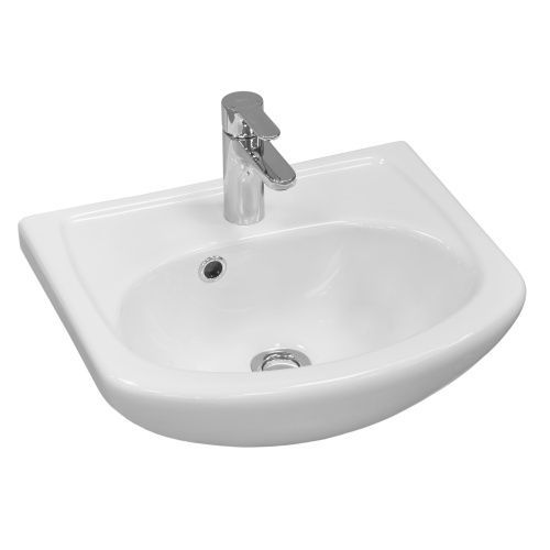 Раковина из сантехнического фарфора Santek Азов WH112449 50х40 накладная цвет белый