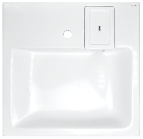 Раковина из литьевого мрамора Azario Beta CS00078301 60х58 подвесная цвет белый 1 отверстие под смеситель