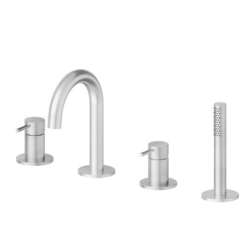 Смеситель Newform Hi-Fi 69682XC.50.050 на борт ванны нержавеющая сталь