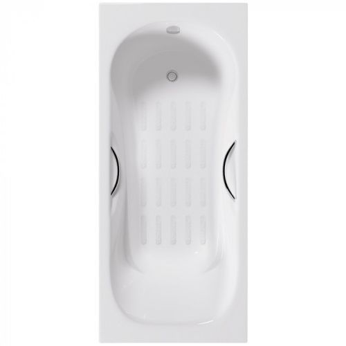 Ванна чугунная Delice Malibu DLR230610R-AS 180х80 пристенная прямоугольная без ножек с отверстиями под ручки