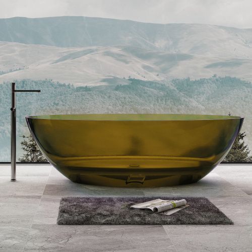 Ванна полиэфирная смола Abber Kristall AT9702Vesuvian 180х85 отдельностоящая овальная