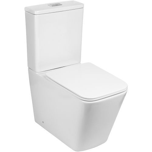 Унитаз напольный с бачком WeltWasser WW GELBACH 001 XL GL-WT (10000003734) белый глянцевый с сиденьем микролифт безободковый душевой смыв