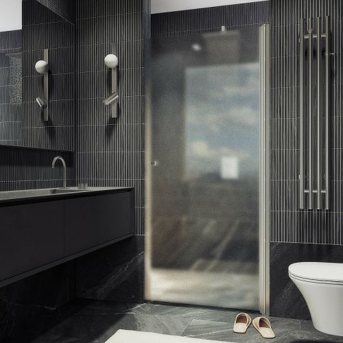 Душевая дверь Maybah Glass MGD-814-5 90х198 стекло тонированное профиль хром матовый