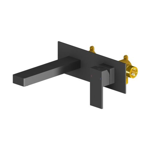 Смеситель для раковины Timo Selene 2071/03SM встраиваемый в стену черный матовый