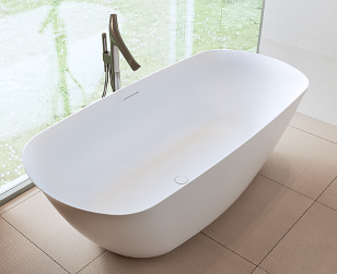 Ванна из искусственного камня Riho BILO B128001105 165х77 отдельностоящая овальная