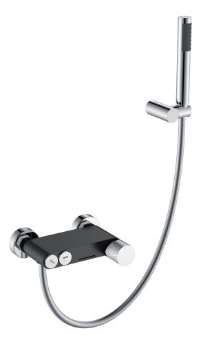 Смеситель Boheme Stick 123-BCR.2 настенный черный