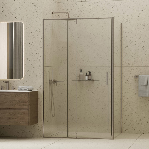 Душевой уголок WasserKRAFT Spree 14P 14P10 120х100 стекло прозрачное профиль никель без поддона