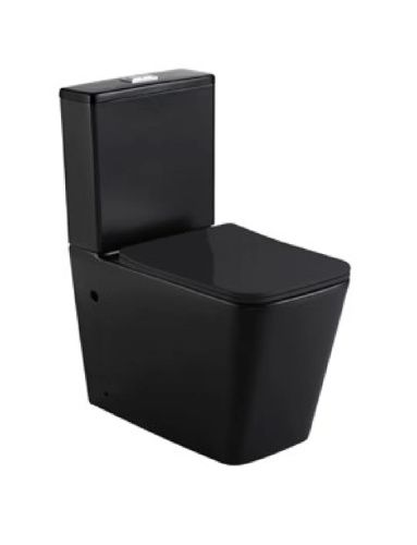 Унитаз напольный с бачком Esbano DUERO ESUNDUERMB черный матовый с сиденьем микролифт безободковый каскадный смыв