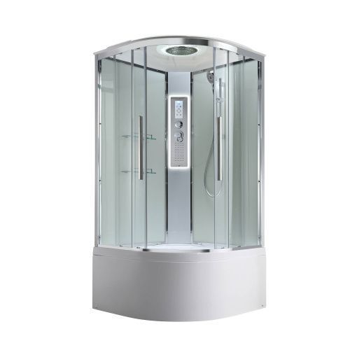 Душевая кабина AvaCan EM EM5010LEDT 100х100 четверть круга с крышей ориентация универсальная