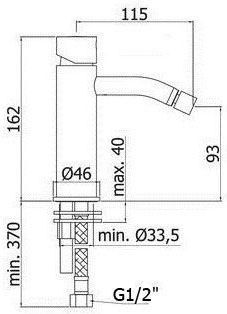 Смеситель Paffoni Light LIGX131CR на биде хром - фото 2