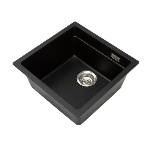 Кухонная мойка Grandex Aqua 500104 46х45 цвет черный поверхность матовая