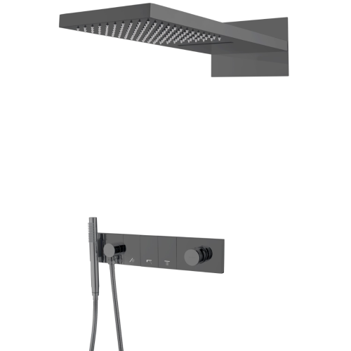 Душевая система Boheme Zodiac 132-SGM встраиваемая цвет антрацит