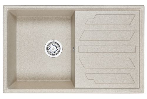 Кухонная мойка Granula 8002, ПИРИТ 79х50 цвет бежевый поверхность матовая