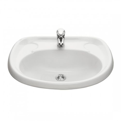 Раковина из сантехнического фарфора Santeri Воротынский 131117S0010B0 45х57 подвесная цвет белый без отверстий под смеситель