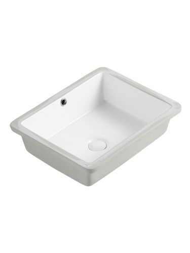 Раковина из сантехнического фарфора Orange B02-500W 50х40 встраиваемая цвет белый глянцевый