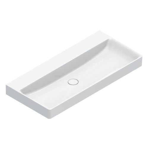 Раковина керамическая Catalano Green 100 см 421000001 подвесная цвет белый без отверстий под смеситель