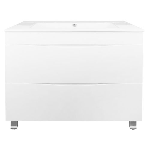 Тумба с раковиной Loranto SANTORINI CS00086974 81х46х81 напольная цвет белый глянцевый