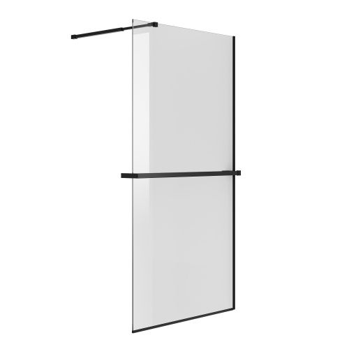 Душевая перегородка Niagara Nova NG-670-10ВLACK 100х195 стекло прозрачное профиль черный матовый
