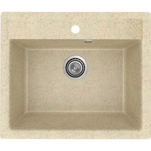 Кухонная мойка Ulgran Practik PR-M 565-002 57х50 цвет слоновая кость поверхность матовая