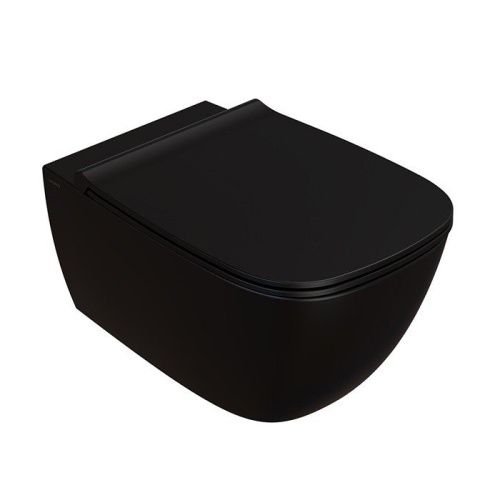 Чаша унитаза подвесная Globo GENESIS GNS02AR цвет черный без сиденья безободковая смыв торнадо