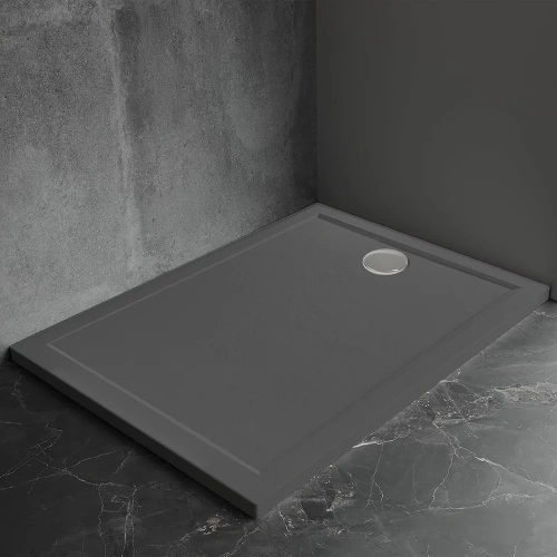 Душевой поддон Veconi Pietra PT-AG-8080-RU 80х80 искусственный камень антрацит