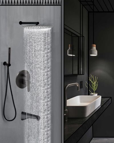 Душевая система ALMAes Marita TVZ-8833 встраиваемая цвет черный