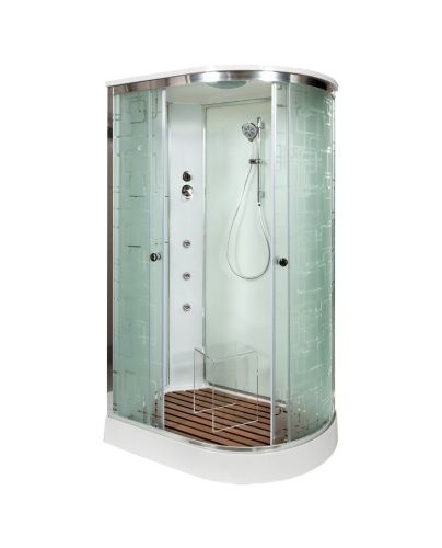 Душевая кабина AvaCan EM1511LGM 110х80 асимметричная с крышей ориентация левая