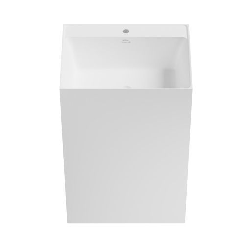 Раковина акриловая Wellsee Doux 230502000 70х50 напольная цвет белый матовый 1 отверстие под смеситель