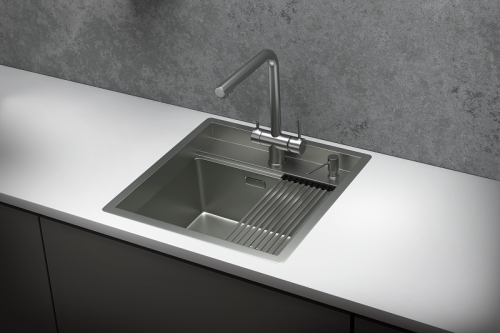 Кухонная мойка Granula Kitchen Space 5051, СТАЛЬ МАТОВАЯ 50х51 цвет сталь матовая поверхность матовая