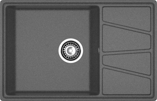 Кухонная мойка Granfest Vertex V-780L графит 78х50 цвет графит поверхность матовая