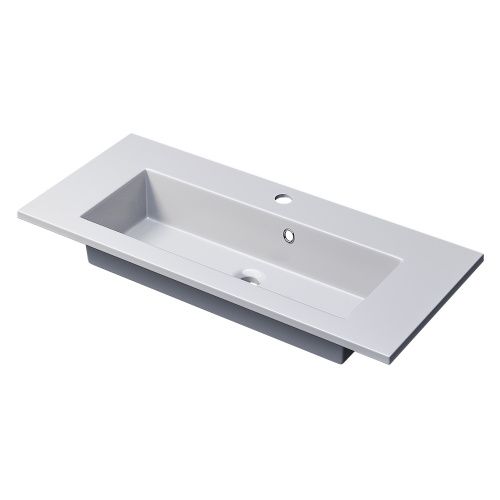 Раковина керамическая Uperwood Aurora RAurora80wg 81х36 полувстраиваемая цвет белый