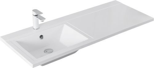 Раковина из литьевого мрамора Aquanet Персона 00169618 120х48 подвесная цвет белый 1 отверстие под смеситель