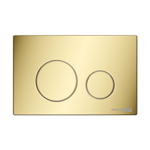 Клавиша смыва механическая Wasserkraft PG02 цвет золото глянцевое