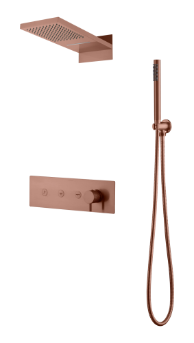 Душевая система Boheme Fusion 130-CB встраиваемая цвет медь брашированная
