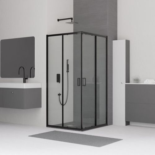 Душевой уголок RGW Classic 32093400-14 100х100 стекло прозрачное профиль черный без поддона