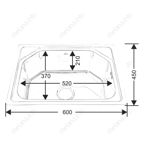 Кухонная мойка Melana 041 t (*10) 60х45 цвет хром поверхность глянцевая - фото 5