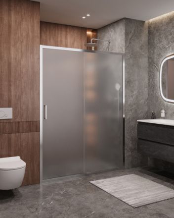 Душевая дверь Cezares MOLVENO MOLVENO-BF-1-150-P-Cr 150х195 стекло рифленое профиль хром глянцевый